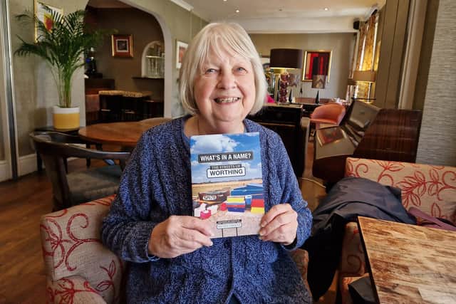 Wendy Green with her new book, What's In a Name? The Streets of Worthing