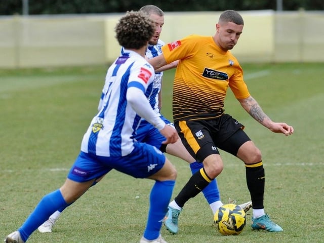 Action from Littlehampton Town's 3-2 Isthmian League win over Haywards Heath Town at The Sportsfield