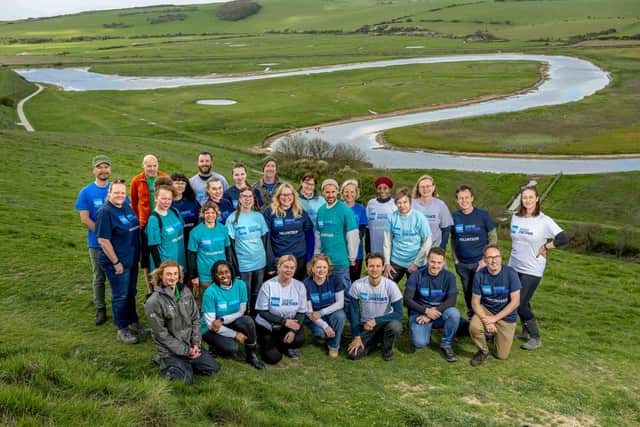 Volunteers help National Parks UK wildflower meadow conservation. Photo: Darren Cool