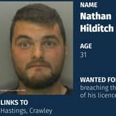 Nathan Hilditch is wanted for breaching the terms of his licence