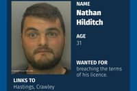 Nathan Hilditch is wanted for breaching the terms of his licence