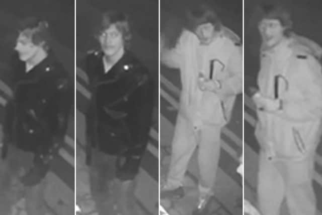 Police investigating an arson in St Leonards have issued CCTV images of two men they wish to speak with in connection with the incident. Picture: Sussex Police