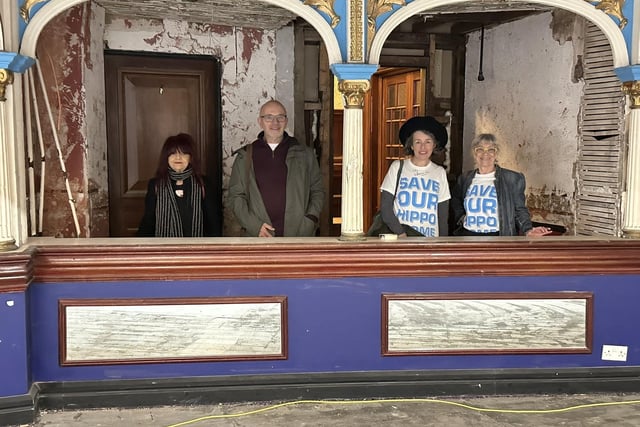 Save The Hippodrome Campaigners Annette Routledge, David Streeter, Louise Turner And Vicki Crowther | Picture: Sarah Booker-Lewis