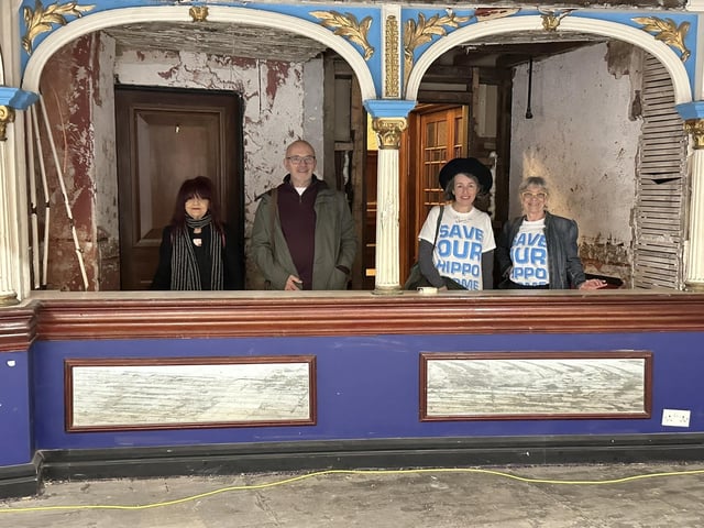 Save The Hippodrome Campaigners Annette Routledge, David Streeter, Louise Turner And Vicki Crowther | Picture: Sarah Booker-Lewis