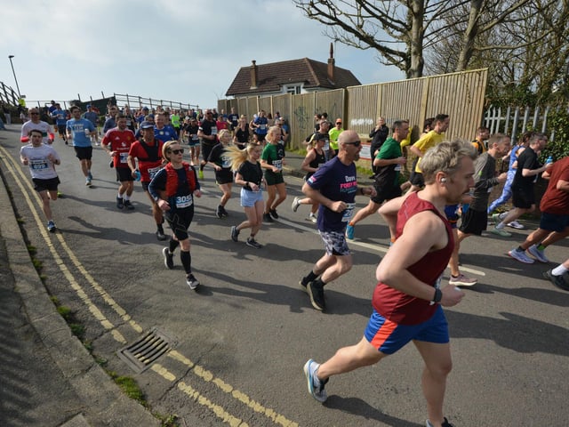 Action in the 2026 Hastings Half Marathon