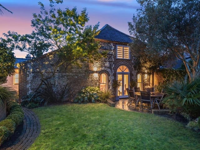 Four-bed Gospel Hall dates back to the 1800s and has a wealth of historic value. The home features an open-plan layout and, outside, there is parking for two vehicles and a cabin/workshop in the rear garden. It is on the market for £1.325million with no onward chain.