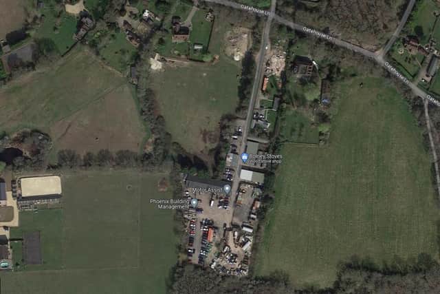 The application site is on the southern side of Gatehouse Lane in Goddards Green. Photo: Bedford Park Developments via Mid Sussex District Council