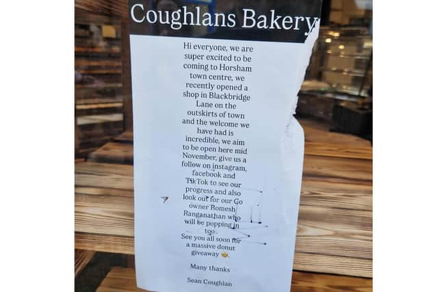 Coughlans Bakery – co-owned by Crawley comedian and actor Romesh Ranganathan – is opening its second Horsham shop at 1 Piries Place on Friday. Photo: Sussex World