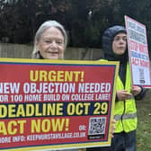 Hurstpierpoint resident's join in solidarity against College Lane development. | contributed