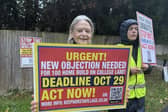 Hurstpierpoint resident's join in solidarity against College Lane development. | contributed
