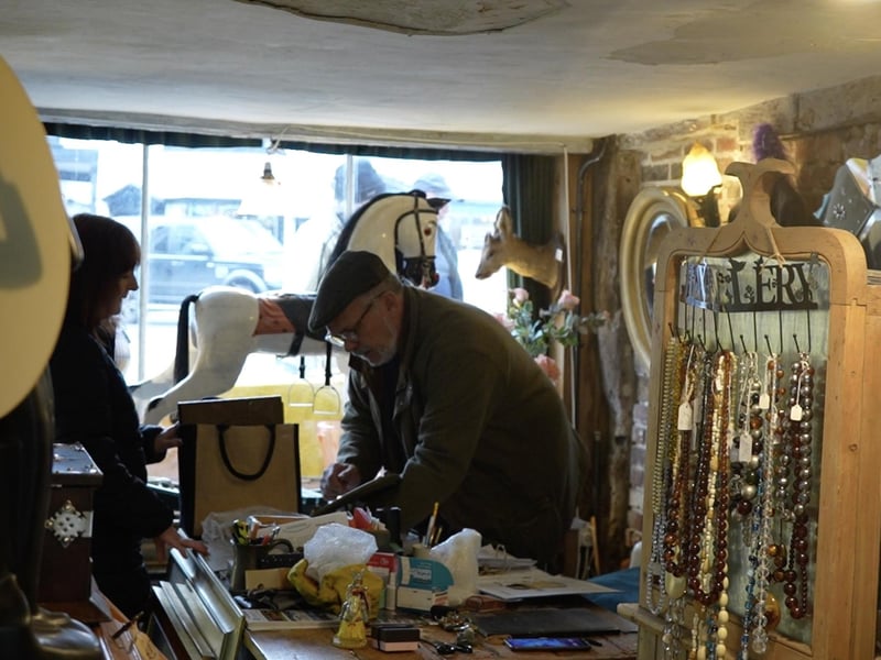 Tim Mackew, from Maltravers Street in Arundel, works in the Arundel Antiques Centre – which was one of several shops given an historic makeover in the film.