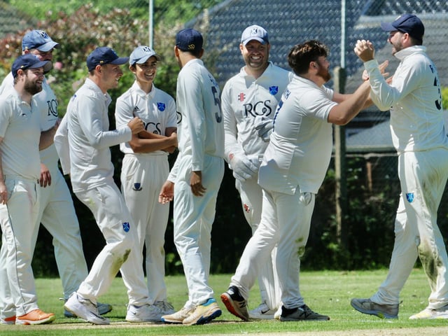 Action from Goring CC v Pagham CC in Division 3 West of the Sussex Cricket League
