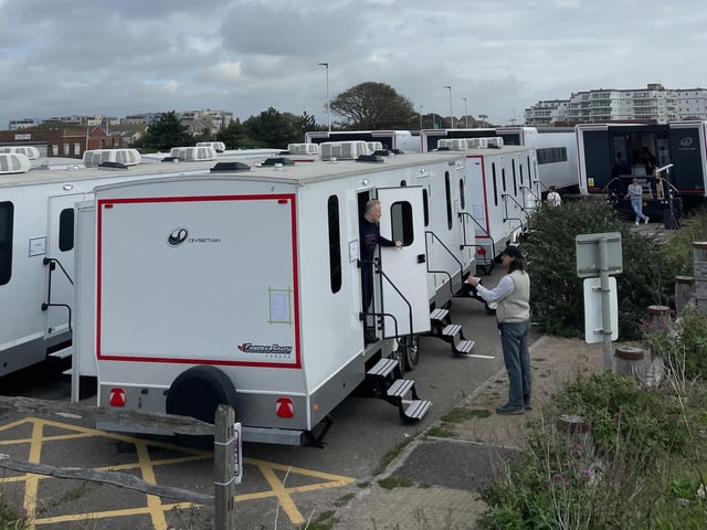 Film crews spotted at Princes Park car park