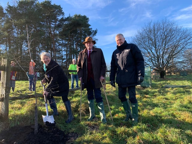 From left Deputy Lieutenant Carole Hayward, Douglas Denham St Pinnock, Chair of the Sussex Association of Local Councils and Dr John Godfrey DL, Chair of the QGC West Sussex Task Force