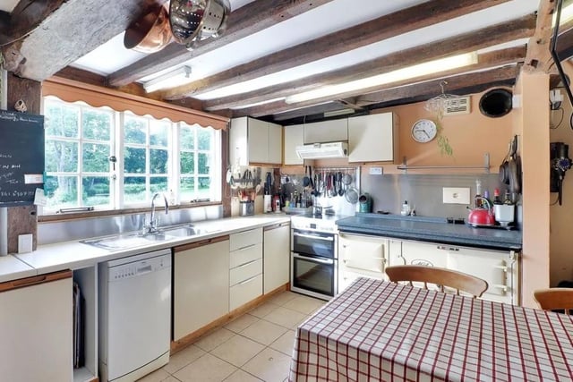 The kitchen/breakfast room has a four oven solid fuel Aga and space for a table and chairs