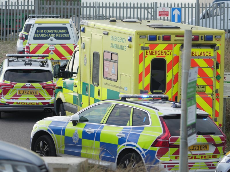 There was a heavy police presence at Hove seafront on Tuesday evening, September 3