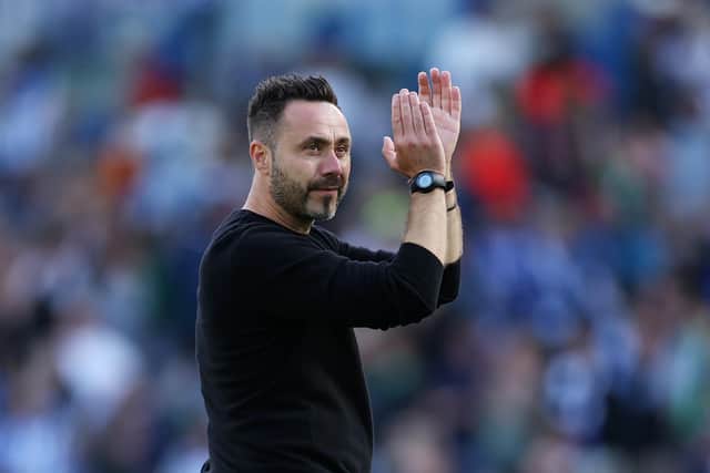 Brighton and Hove Albion head coach Roberto De Zerbi was forced into some key decisions prior to the Premier League clash against Aston Villa. (Photo by Eddie Keogh/Getty Images)