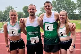 The Chichester Runners mixed 4x400 team at Lewes | Picture: Lee Hollyer