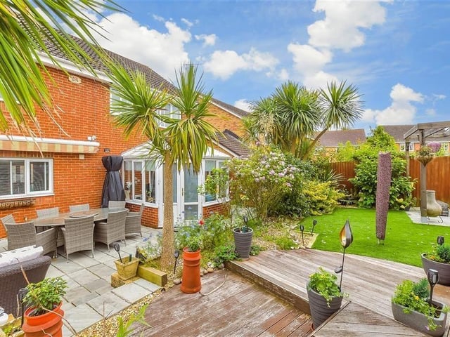 This four-bedroom property offers spacious and versatile accommodation and the agents say it is a fantastic house, close to local shops and good schools.