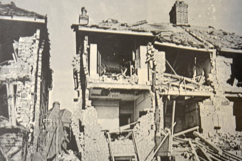 A V1 flying bomb was shot down behind Astaire Avenue on July 4, 1944 and caused tremendous destruction to houses which subsequently had to be demolished. (Copy Photo by Jon Rigby)