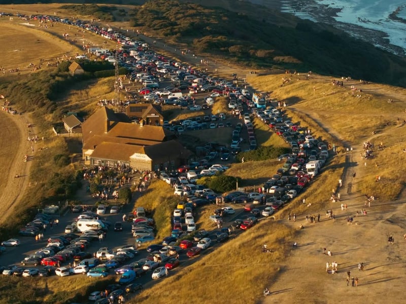 An aerial picture of Beachy Head.