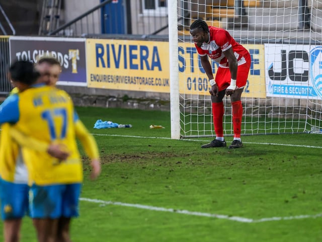 Action from Eastbourne Borough's 2-2 draw at Torquay United in National League South