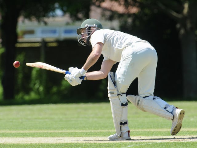 Action from Goring CC v Pagham CC in Division 3 West of the Sussex Cricket League