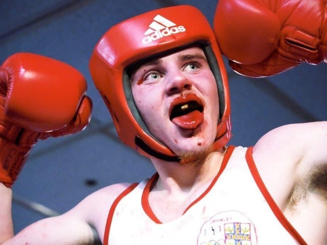 Action from Crawley's junior boxing squad at their annual blockbuster at the Goffs Park Social Club on Sunday. Picture by Max Spanner Photography