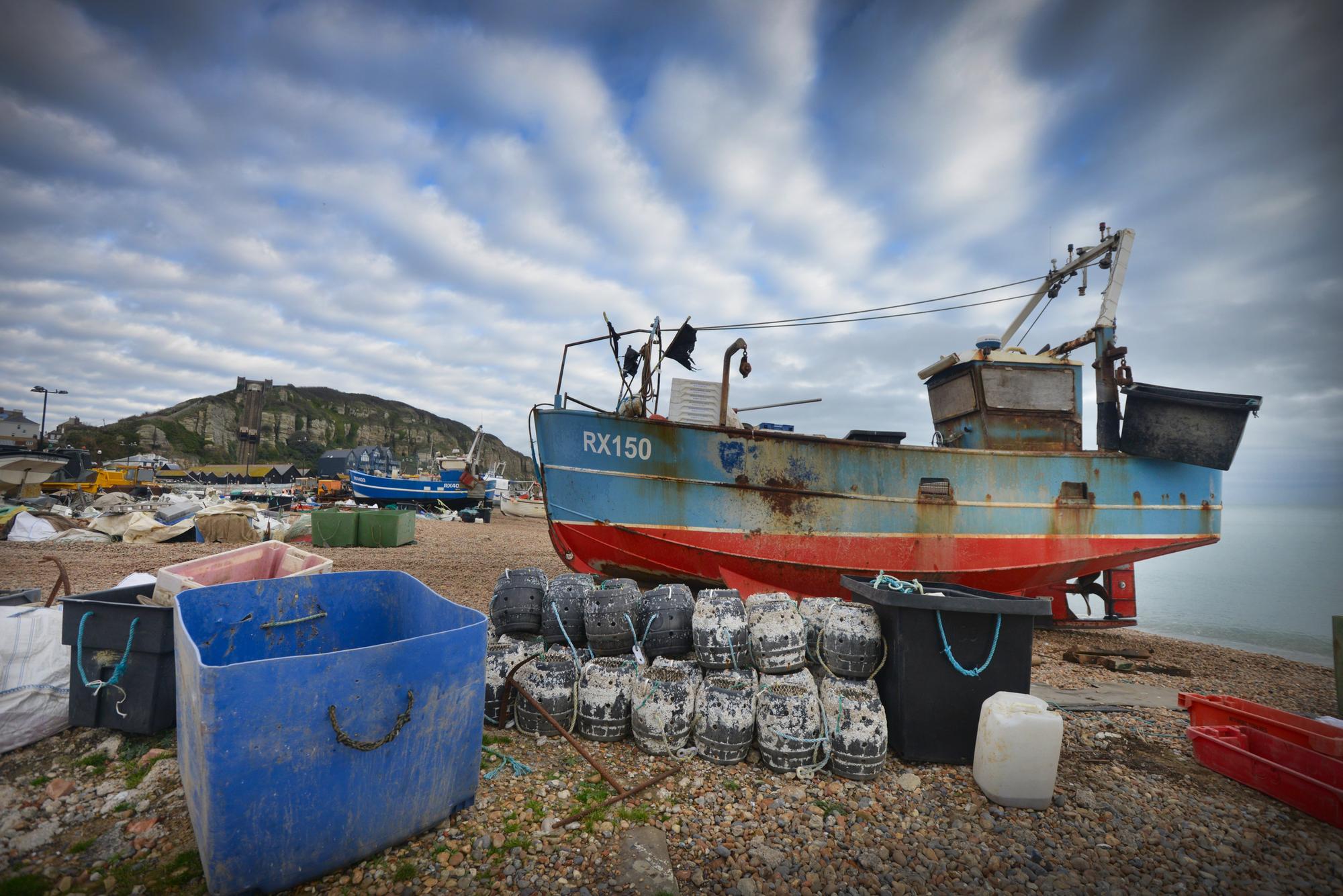Fishermen's Beach in Hastings.