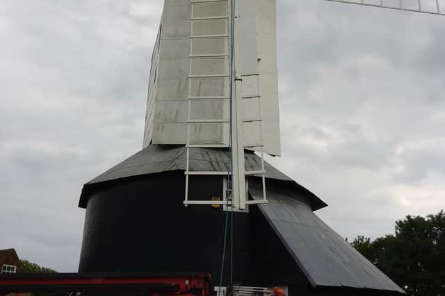 New sweeps have been installed for the 200 year-old windmill at Herstmonceux.