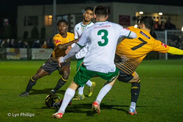 Action from Littlehampton Town's win over Bognor Regis Town in the Sussex Senior Cup