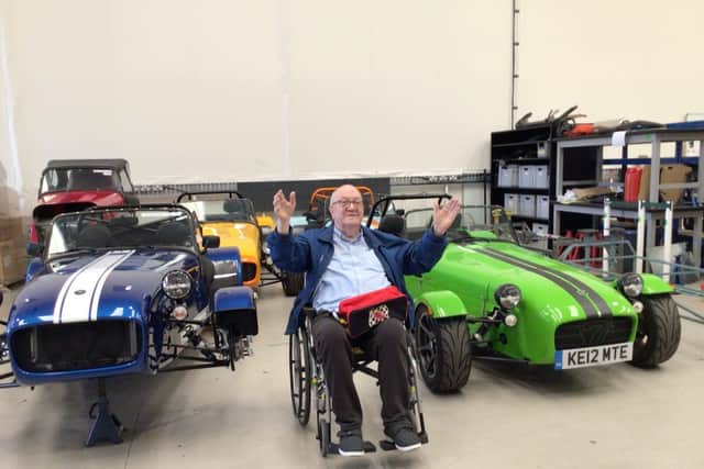 Lawrence at Caterham Cars Factory 
