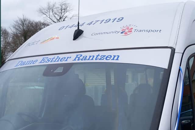 The newly named Community Transport Sussex minibus