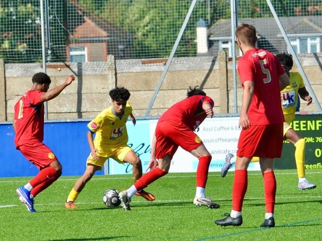 Lancing beat Newhaven 3-1 at Culver Road. Photographer Stephen Goodger caught the action