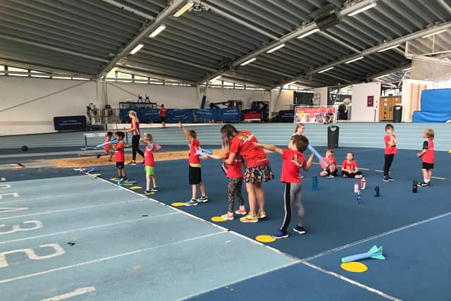 The young athletes taking part in the games