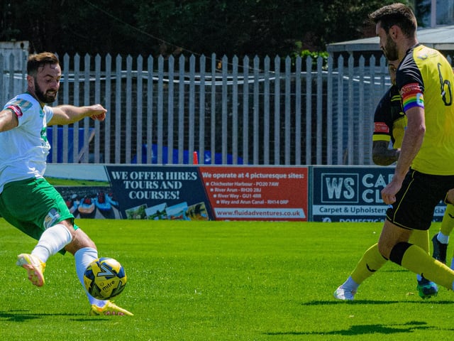 Action in the Rocks' pre-season win over Chichester City at Nyewood Lane