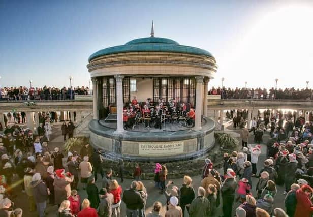 Eastbourne Bandstand’s gates will now close in the evenings following concerns over vandalism. Photo: Graham Huntley