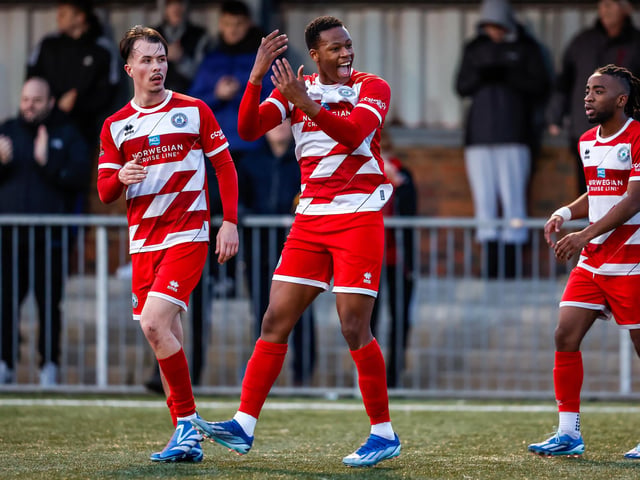 Action from Eastbourne Borough's vital win over Farnborough