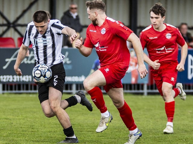 Action from Peacehaven and Telscombe v Crawley Down Gatwick