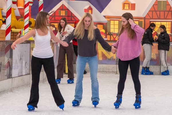 Ice skaters take to the rink. Photo: Neil Cooper