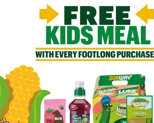 Subway’s popular Kids Eat Free deal will be returning to participating restaurants across the UK for the Easter school holidays, from Monday, March 25 to Sunday, April 14. Photo: Subway