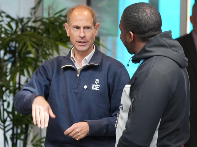 HRH the Duke of Edinburgh at Brighton and Hove Albion training ground in Lancing. Picture: Eddie Mitchell