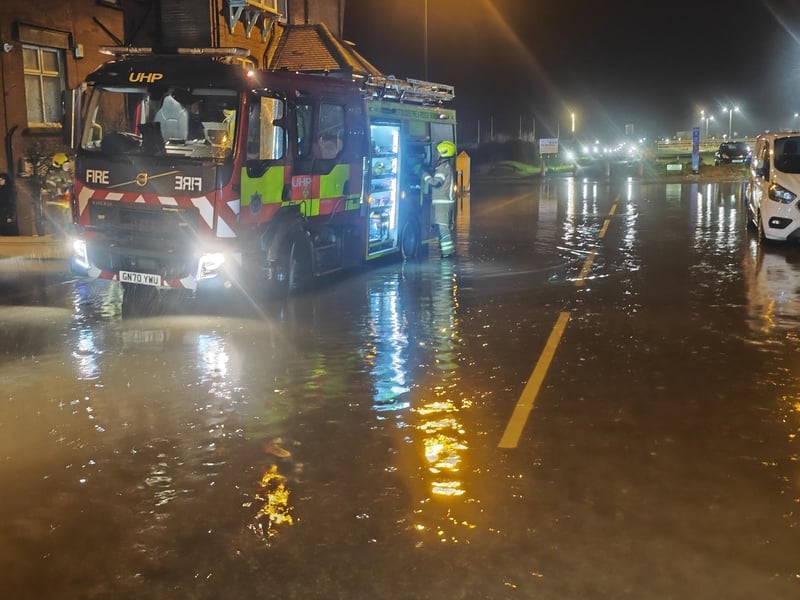 A number of properties in Littlehampton were flooded on February 18. Emergency services attended the scene. Picture: Eddie Mitchell