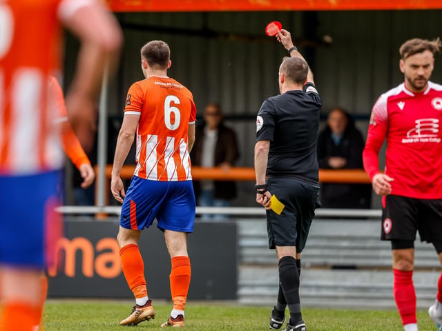 Action from Eastbourne Borough's defeat at Braintree in the National Lague South