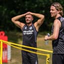 Charlie Barker and Danilo Orsi in pre-season training | Picture courtesy of Crawley Town