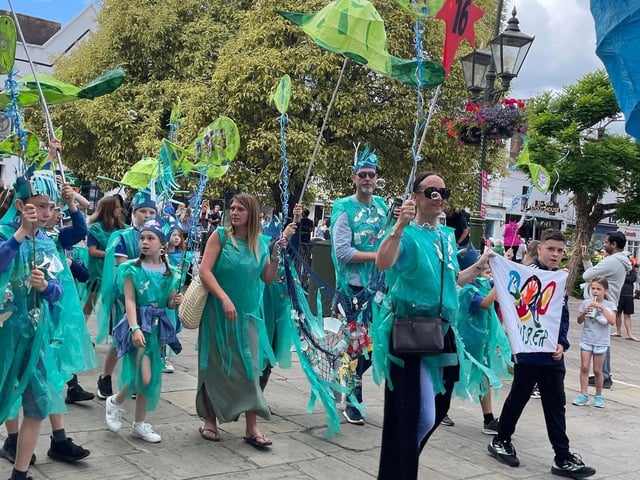 Natural World themed children's parade. Rusper Primary