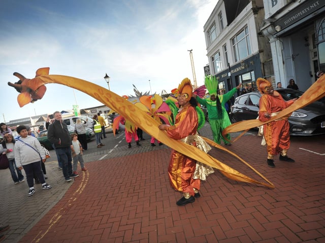 Hastings Storytelling Festival 2024 parade on October 27.