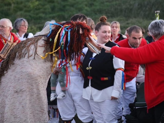 Dancing the sun up at Hastings on May Day