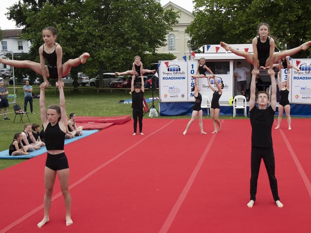 Triangle Acro Gymnastics Squad at Burgess Hill Summer Fayre