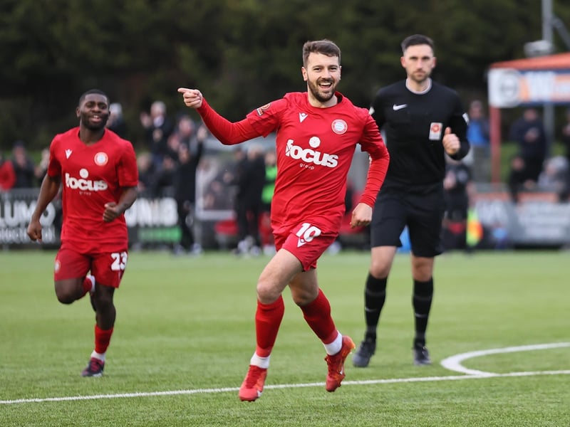 Action from Worthing's 6-4 win at home to Dover in National League South